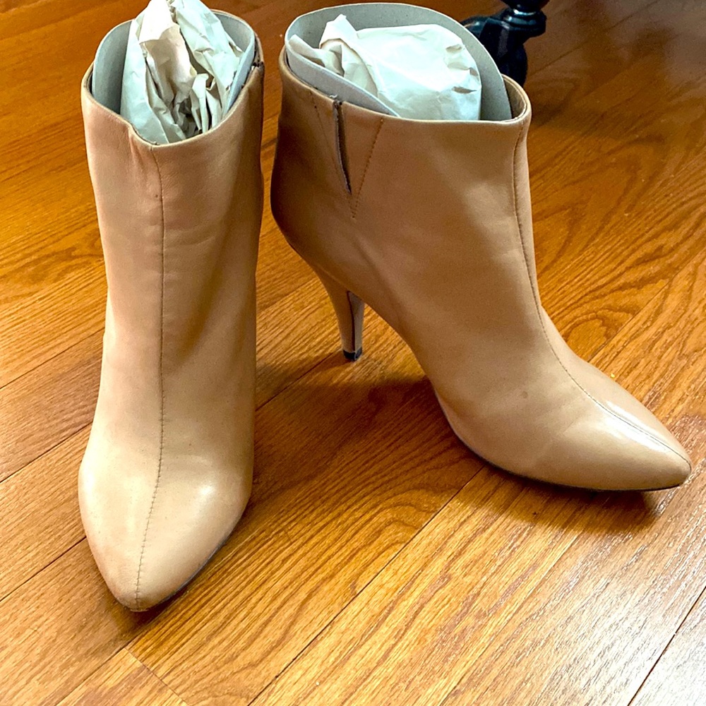 Jeffery Campbell leather pointed toe boot heels Womens 8